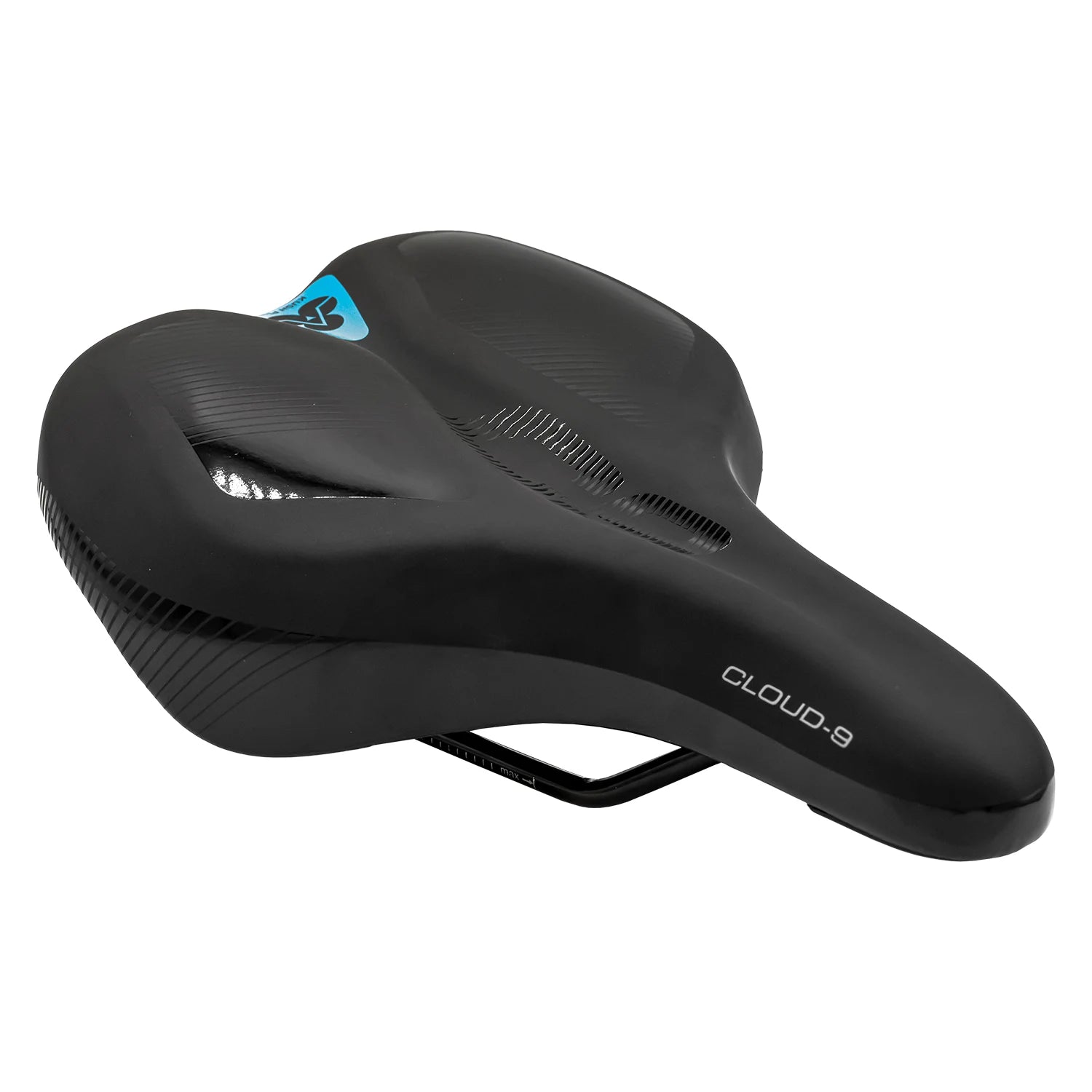 thumbnail image 2 of Cloud-9 Unisex XL Memory Foam Bicycle Seat – Air Flow Relief Channel, Black 2 of 5