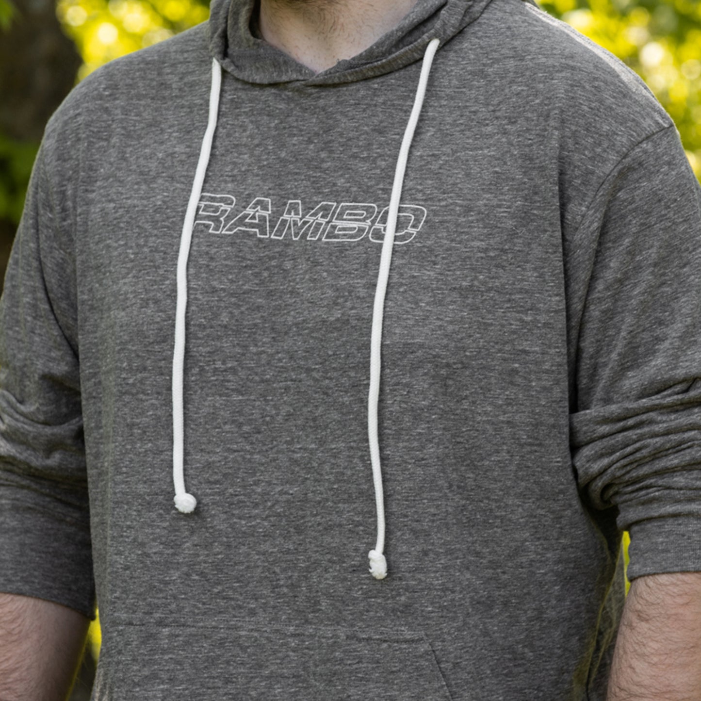 Adult Unisex Triblend Grey Lightweight Hoodie