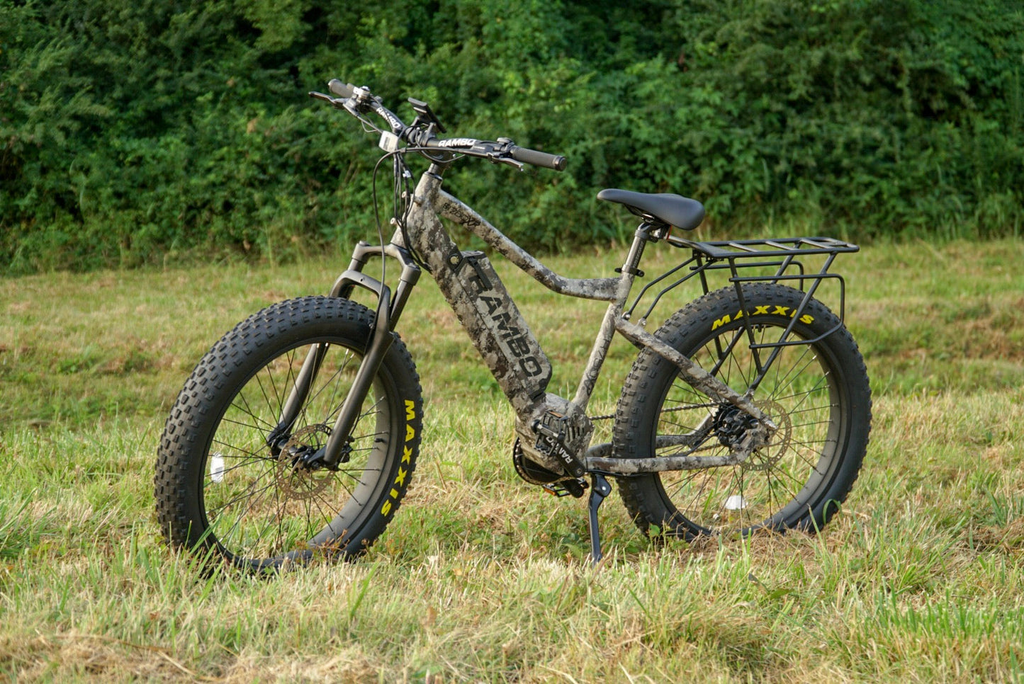 Rear Extra Large Luggage Rack R150 For Gen 1 and Gen 2 Rambo Bikes | Rambo Bikes in use