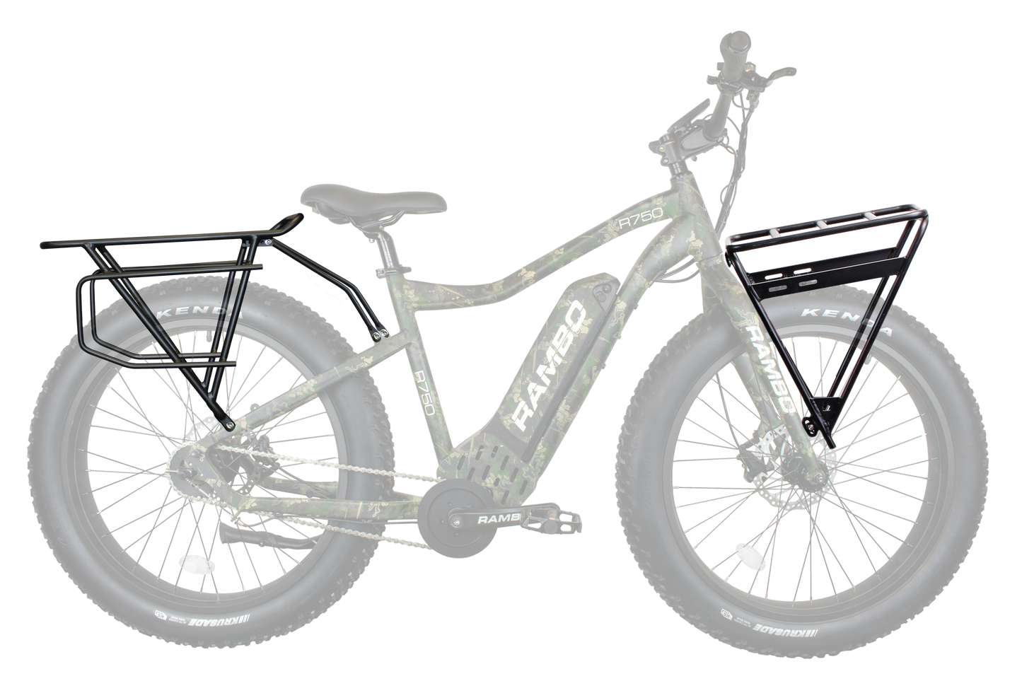 Front Luggage Rack for Savage 1.0 Bike | Rambo Bikes in use