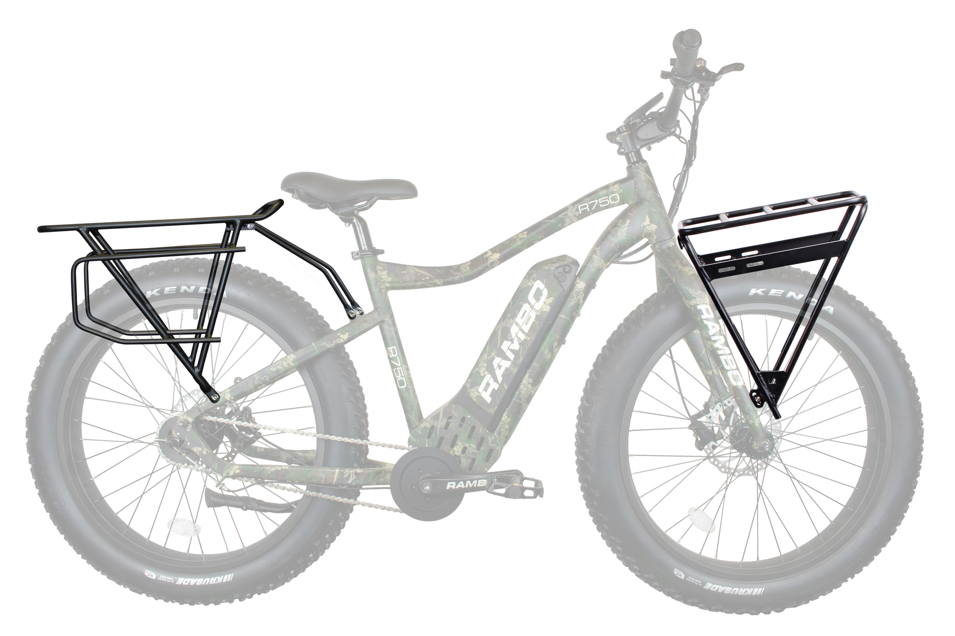 Front Luggage Rack for Savage 1.0 Bike | Rambo Bikes in use