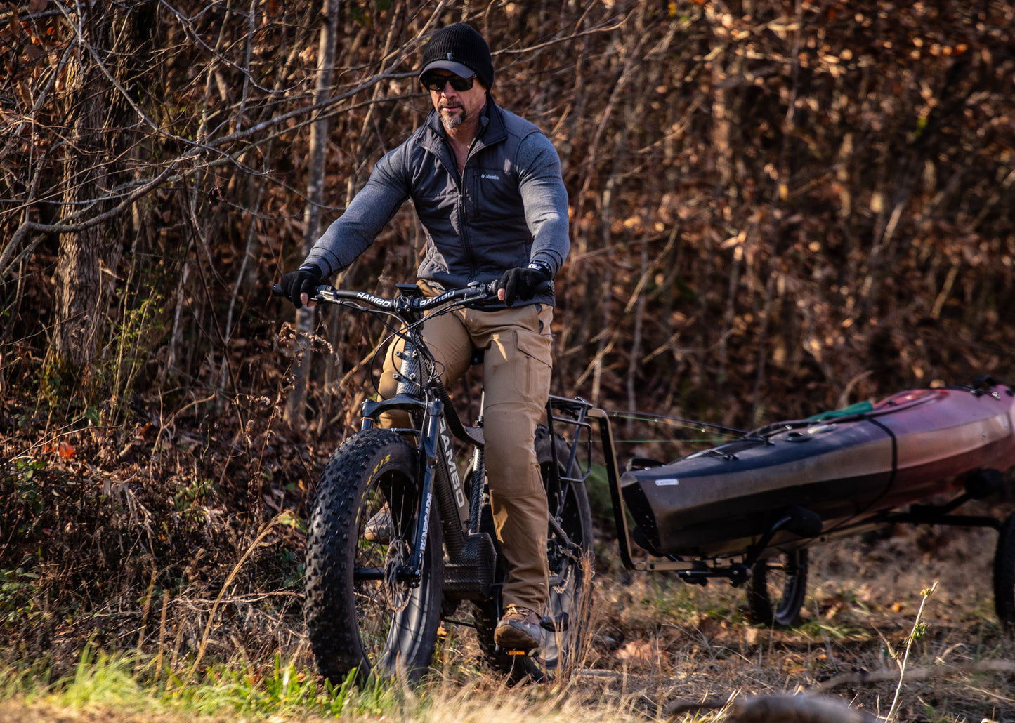 Rambo Canoe / Kayak Trailer | Rambo Bikes side view