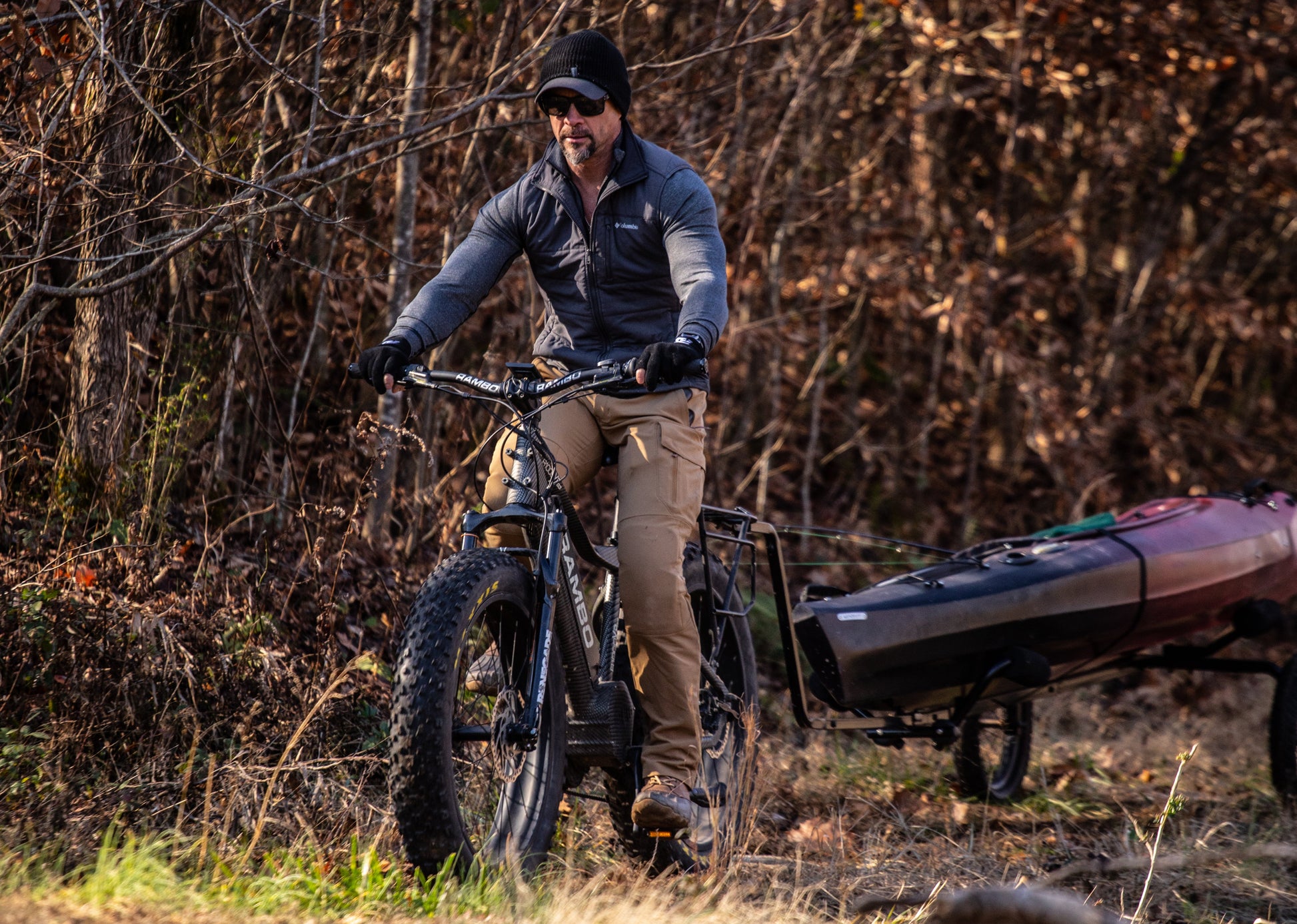 Rambo Canoe / Kayak Trailer | Rambo Bikes side view