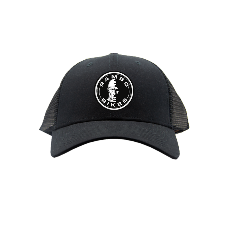 Rambo Hat Black Leather Patch