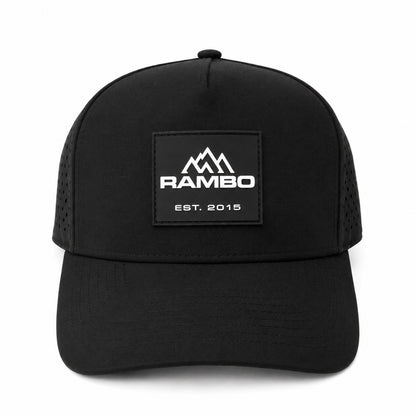Rambo Waterproof Rubber Patch Hat | Rambo Bikes front view