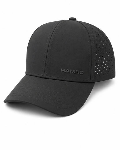 Rambo Waterproof RB Logo Hat | Rambo Bikes front view