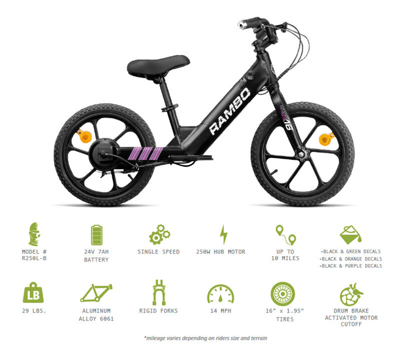 Rambo Lil Whip 250w Kids eBike